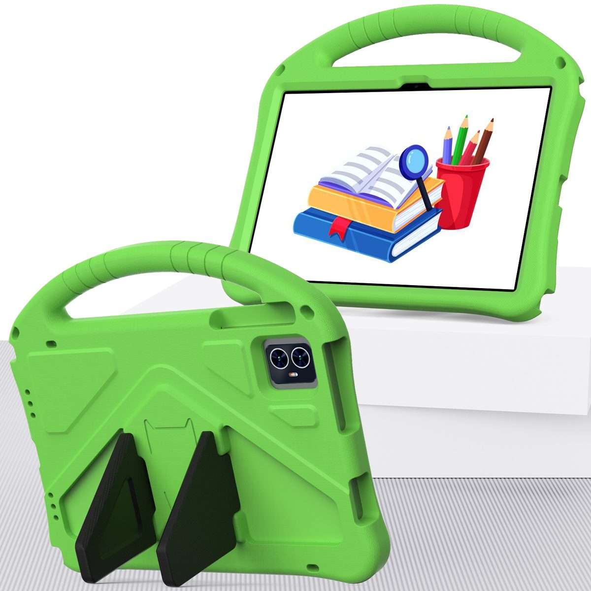 For Teclast M50 HD 10.1 / M50 Pro EVA Shockproof Tablet Case with Holder(Green)