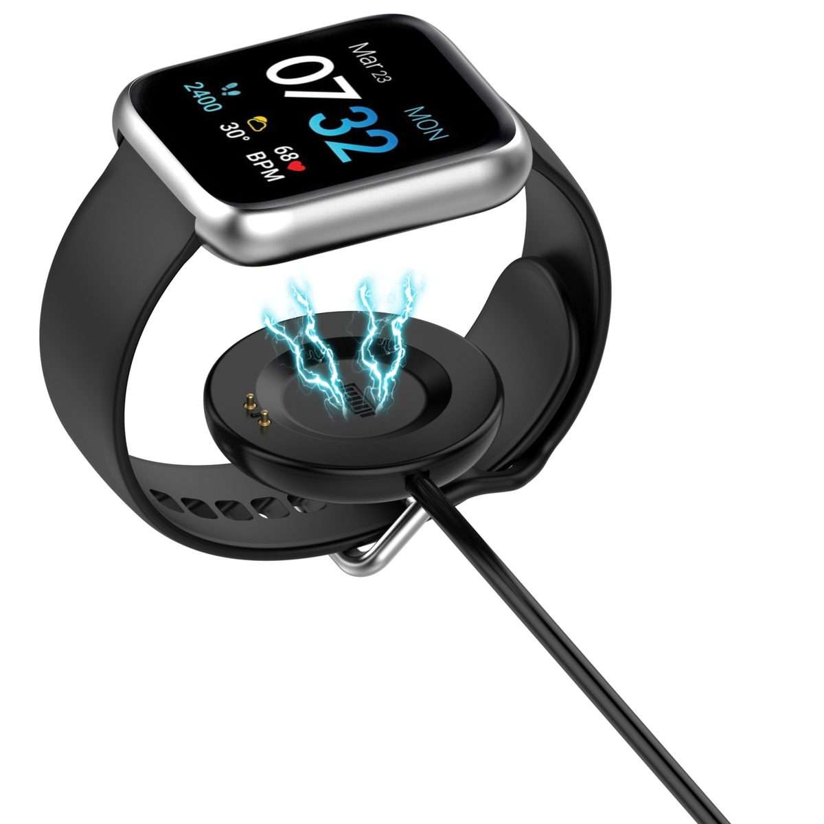 For iTouch Sport 3 Smart Watch Magnetic Charging Cable, Length: 1m(Black)
