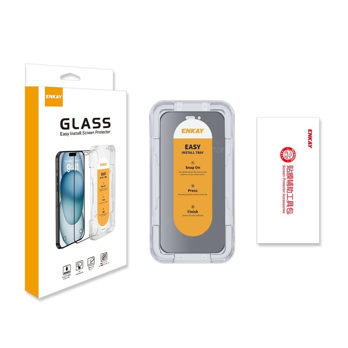 For iPhone 17e / 16e / 14 / 13 / 13 Pro ENKAY Easy Install Anti-peeping Privacy Full Screen Temper