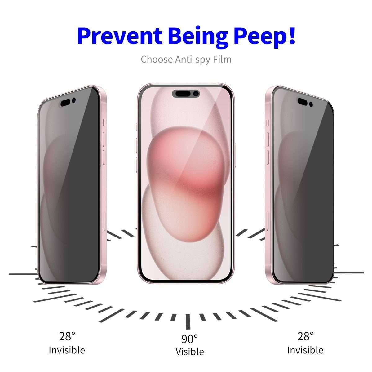 For iPhone 14 Pro Max ENKAY Easy Install Anti-peeping Privacy Full Screen Tempered Glass Film