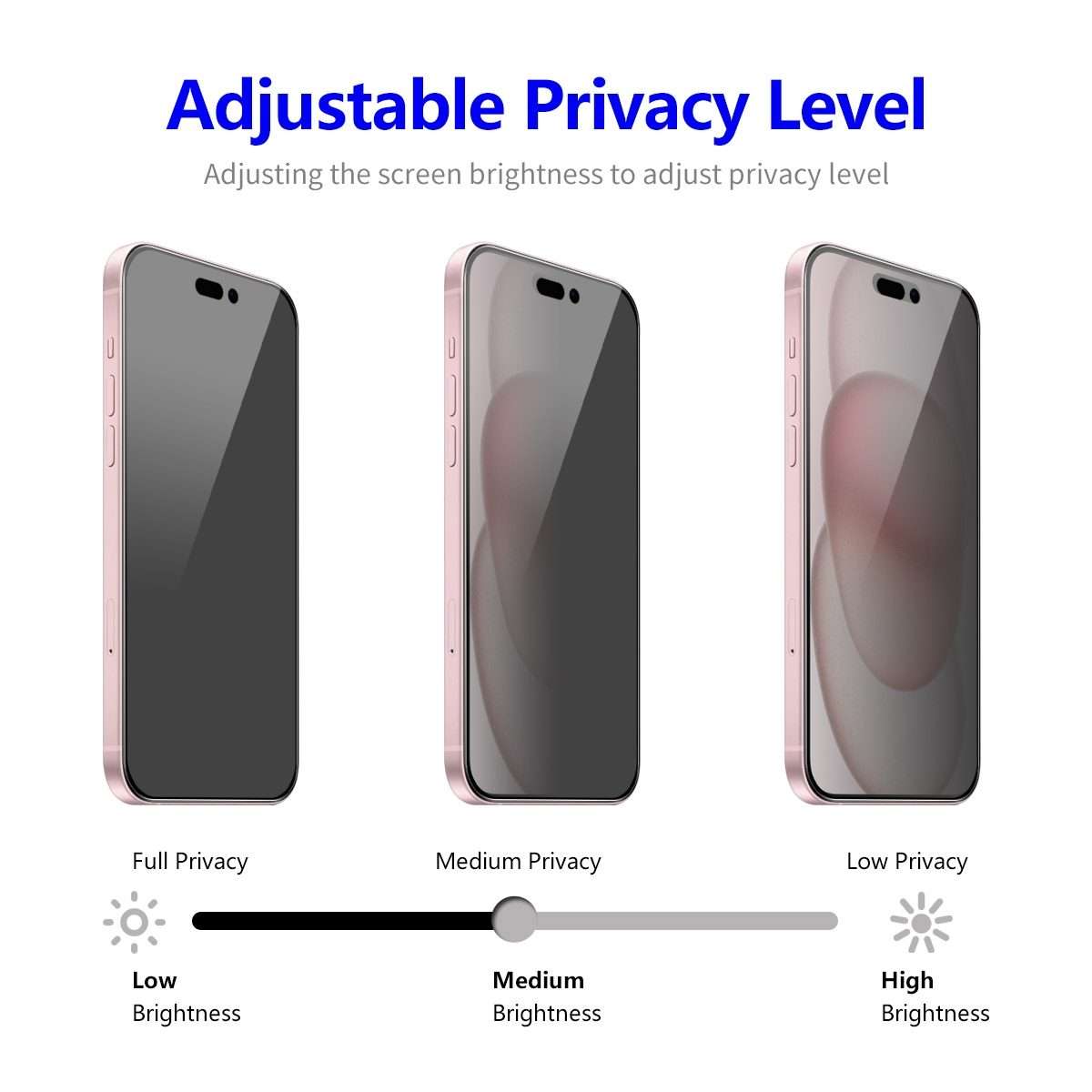 For iPhone 14 Pro Max ENKAY Easy Install Anti-peeping Privacy Full Screen Tempered Glass Film