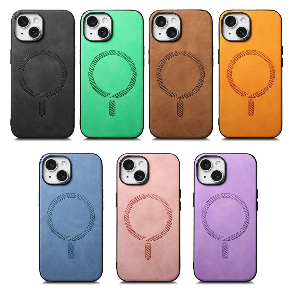 For iPhone 16 Pro Solid Color Retro Magsafe PU Back Cover Phone Case(Yellow)