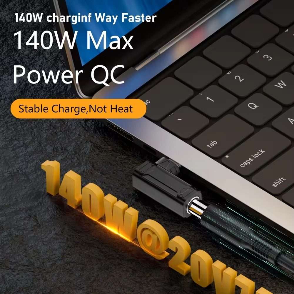 140W Computer Charging Adapter with DC 5.5 x 2.5mm to USB-C / Type-C Port For Lenovo Thinkpad / Th