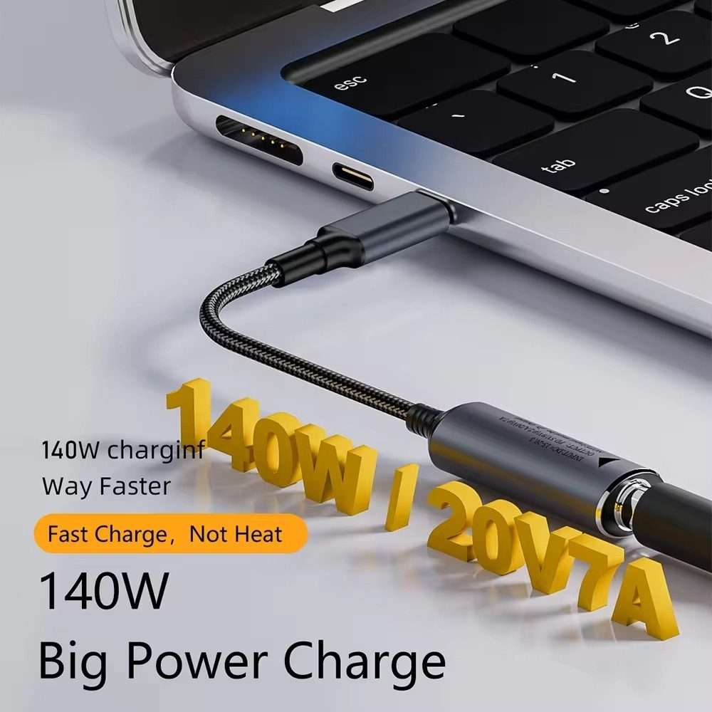 140W Computer Charging Adapter For Lenovo Thinkpad / ThinkB ... (DC 5.5 x 2.1mm to USB-C / Type-C)