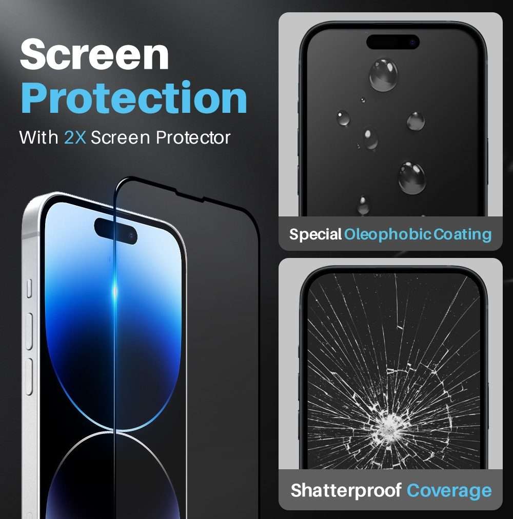 For iPhone 14 Pro Max NORTHJO 5 in 1 Magsafe Clear Phone Case with 2pcs Screen Film + 2pcs Rear Le