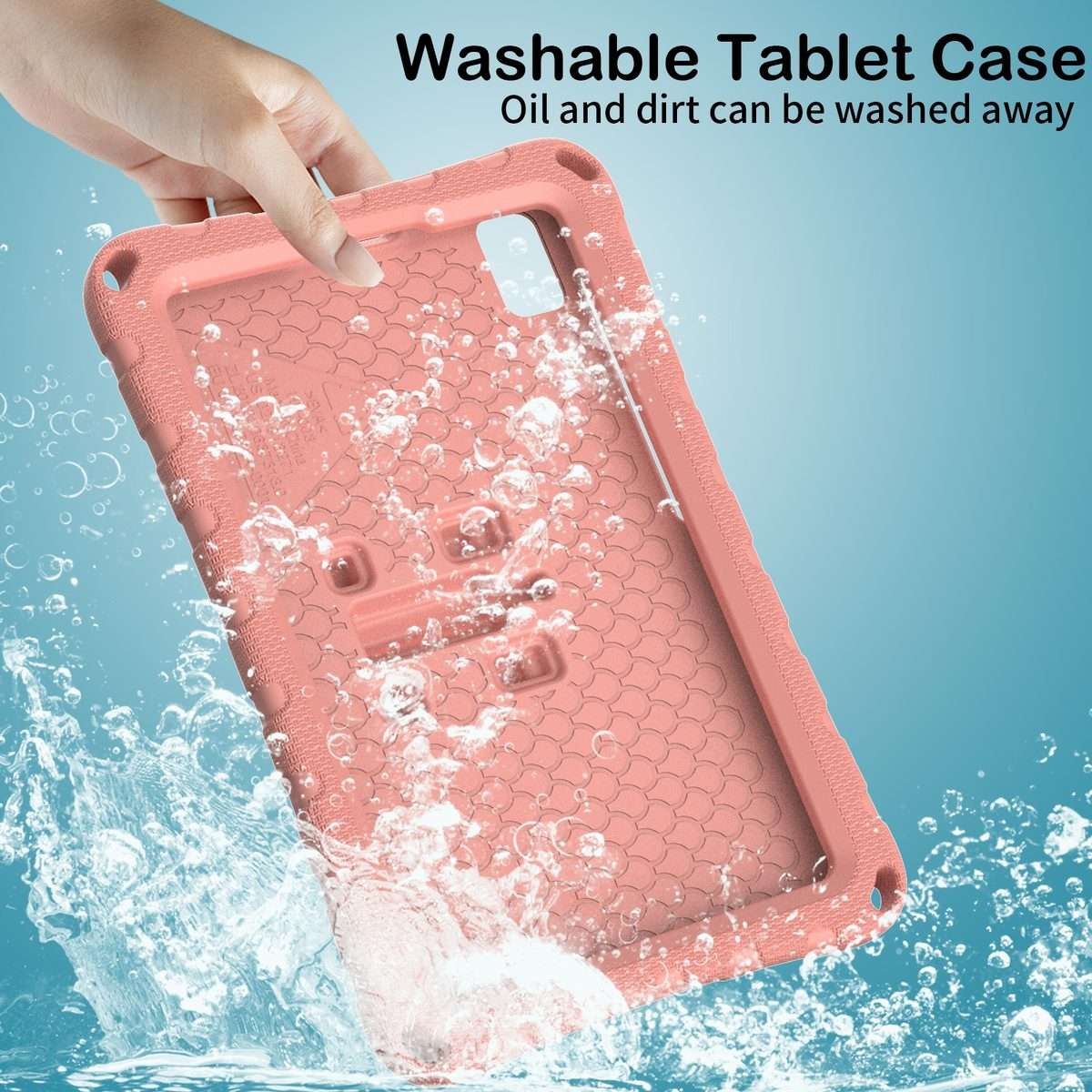 For Samsung Galaxy Tab A11 / A9 Butterfly Bracket EVA Shockproof Tablet Case(Pink Orange)
