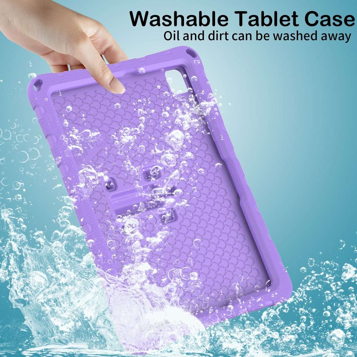 For Samsung Galaxy Tab A11+ / A9+ Butterfly Bracket EVA Shockproof Tablet Case(Light Purple)