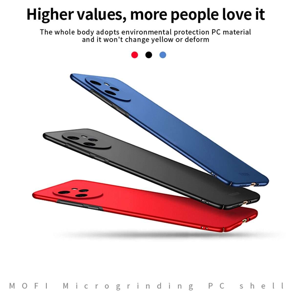 For Honor 100 Pro MOFI Frosted PC Ultra-thin Hard Phone Case(Black)