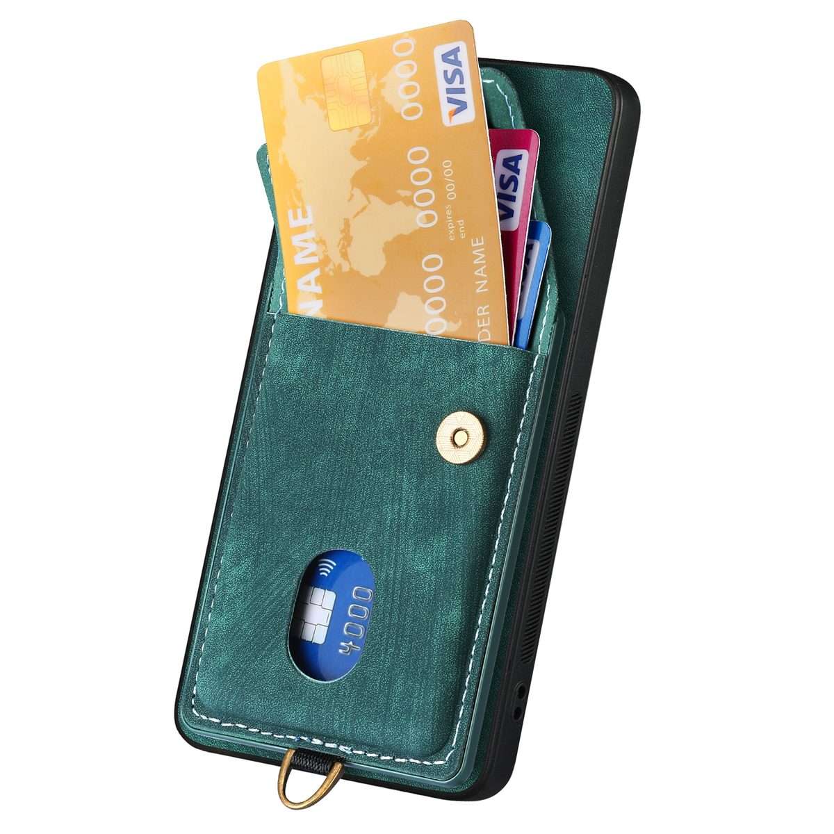 For Xiaomi Redmi Note 14 Pro+ 5G Retro Card Wallet Fold Leather Phone Case with Strap(Green)