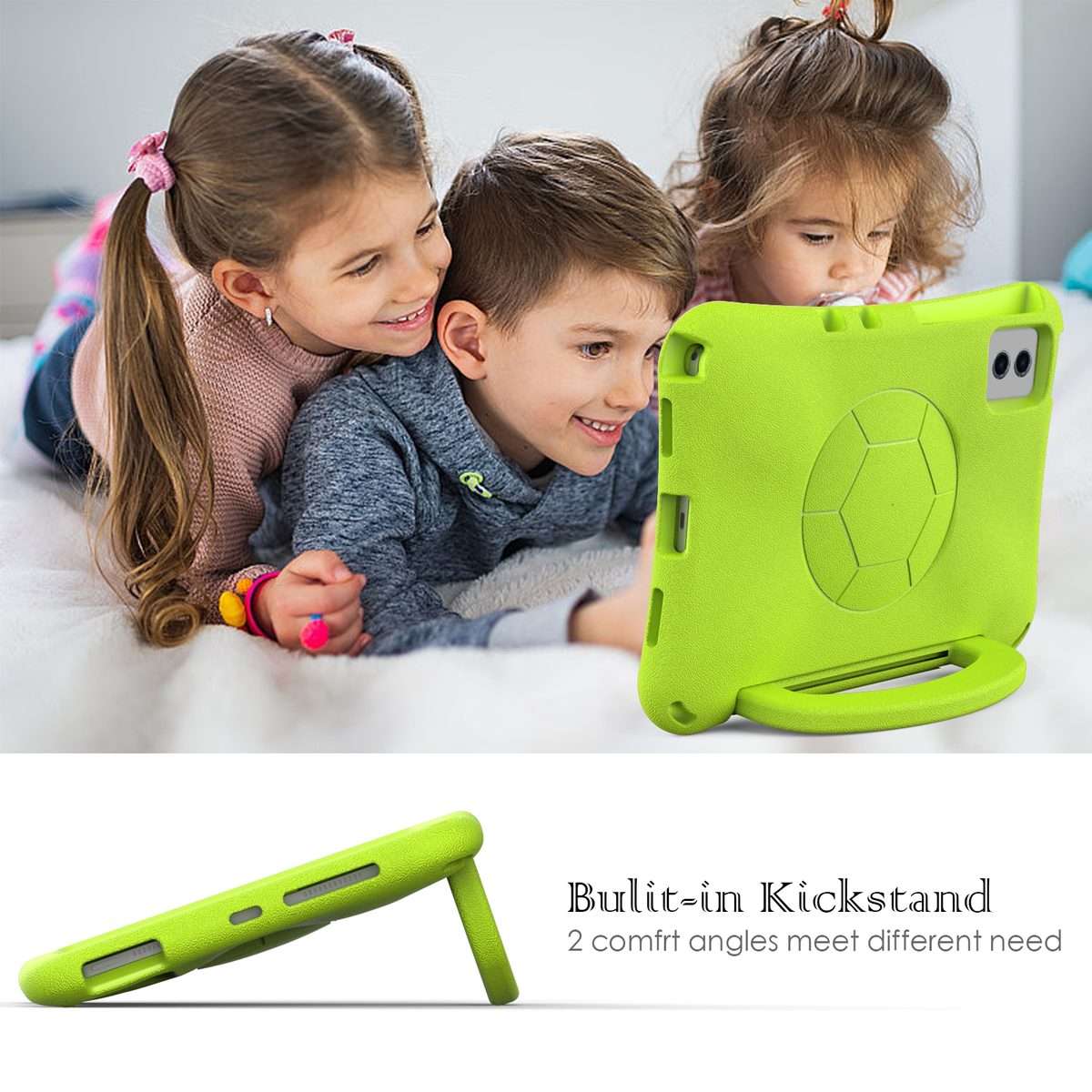For Xiaomi Pad 6 / Pad 6 Pro Handle Football Shaped EVA Shockproof Tablet Case(Grass Green)