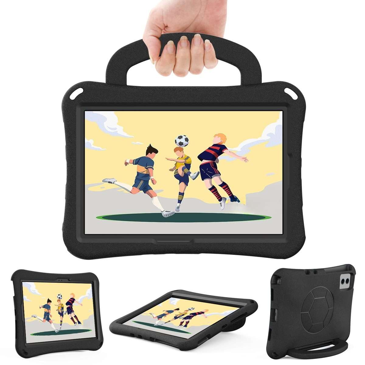 For Xiaomi Pad 6 / Pad 6 Pro Handle Football Shaped EVA Shockproof Tablet Case(Black)