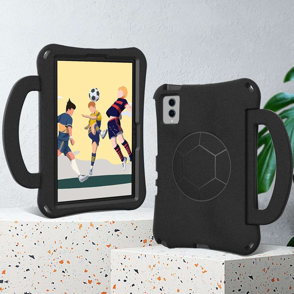 For Xiaomi Pad 6 / Pad 6 Pro Handle Football Shaped EVA Shockproof Tablet Case(Black)