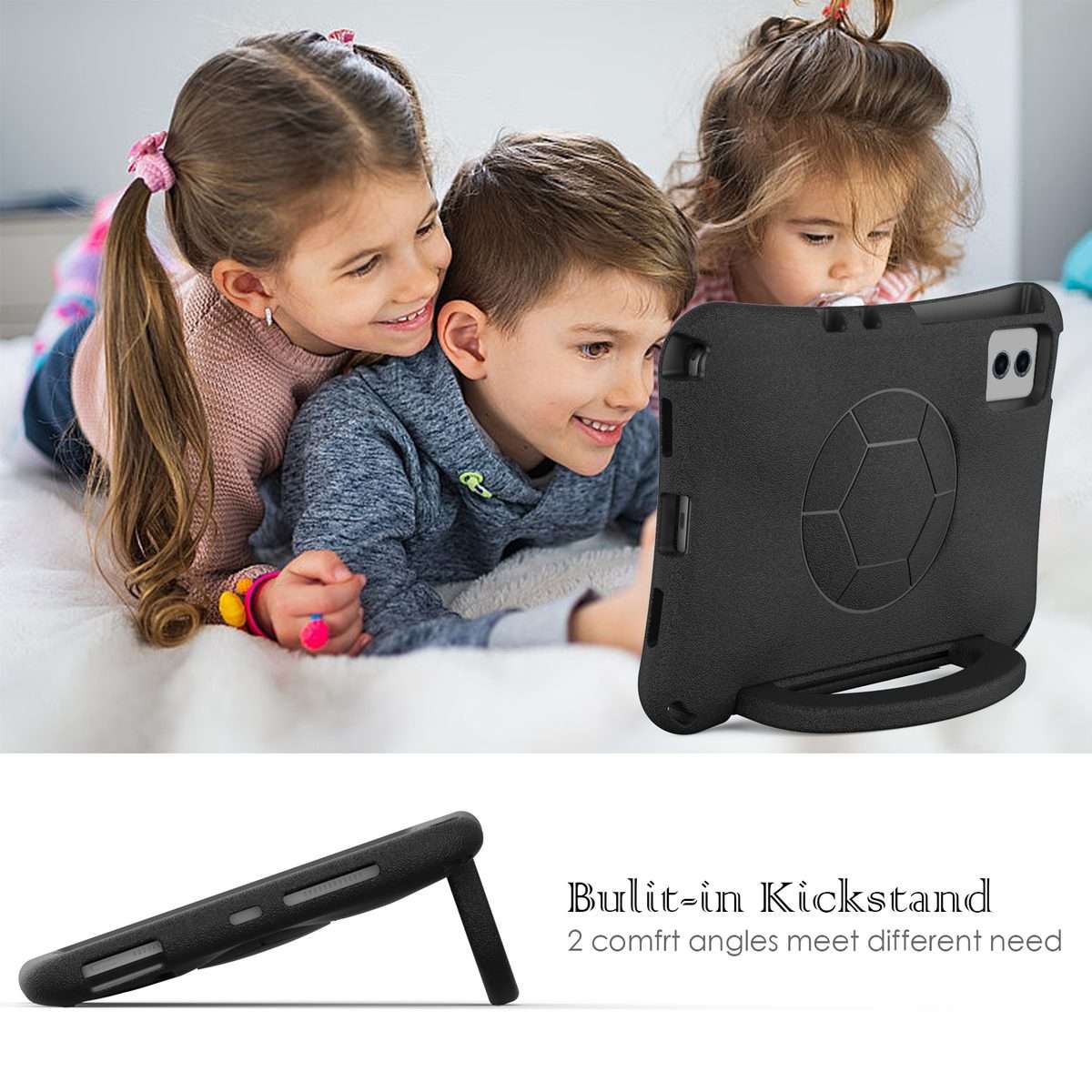 For Xiaomi Pad 6 / Pad 6 Pro Handle Football Shaped EVA Shockproof Tablet Case(Black)