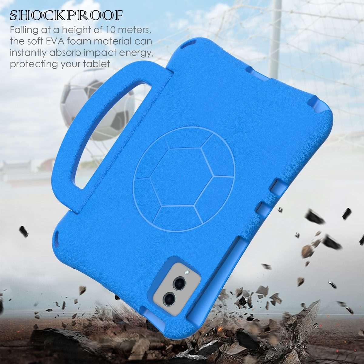 For Xiaomi Pad 6 / Pad 6 Pro Handle Football Shaped EVA Shockproof Tablet Case(Blue)