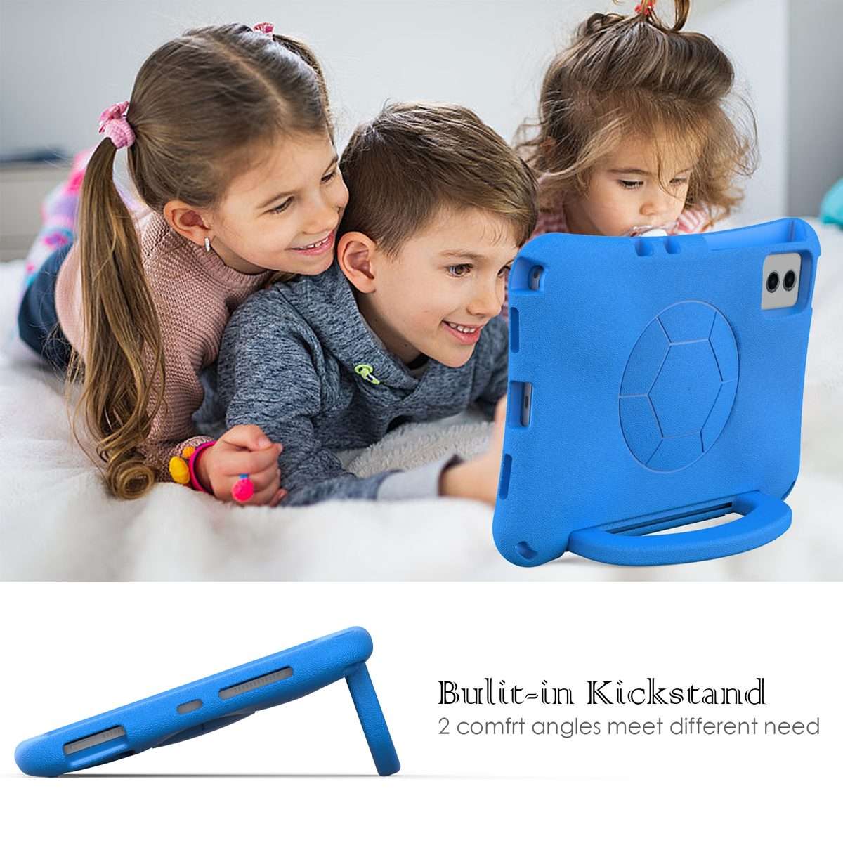 For Xiaomi Pad 6 / Pad 6 Pro Handle Football Shaped EVA Shockproof Tablet Case(Blue)