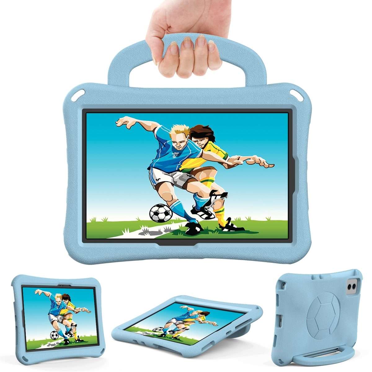 For Xiaomi Pad 6 / Pad 6 Pro Handle Football Shaped EVA Shockproof Tablet Case(Lighte Blue)