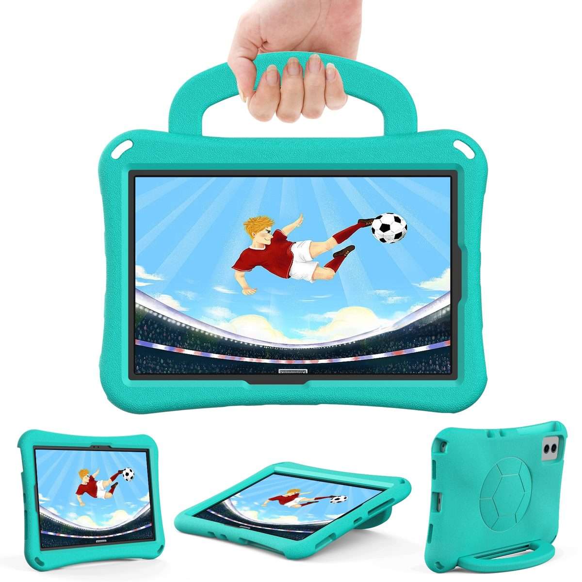 For Xiaomi Pad 6 / Pad 6 Pro Handle Football Shaped EVA Shockproof Tablet Case(Mint Green)