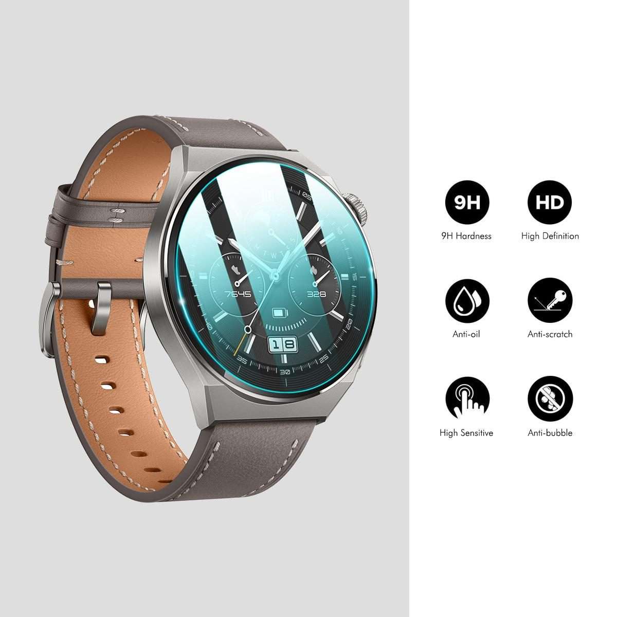 For Garmin Instinct 3 AMOLED / Solar 45mm 2pcs ENKAY Hat-Prince 0.2mm 9H Tempered Glass Screen Pro