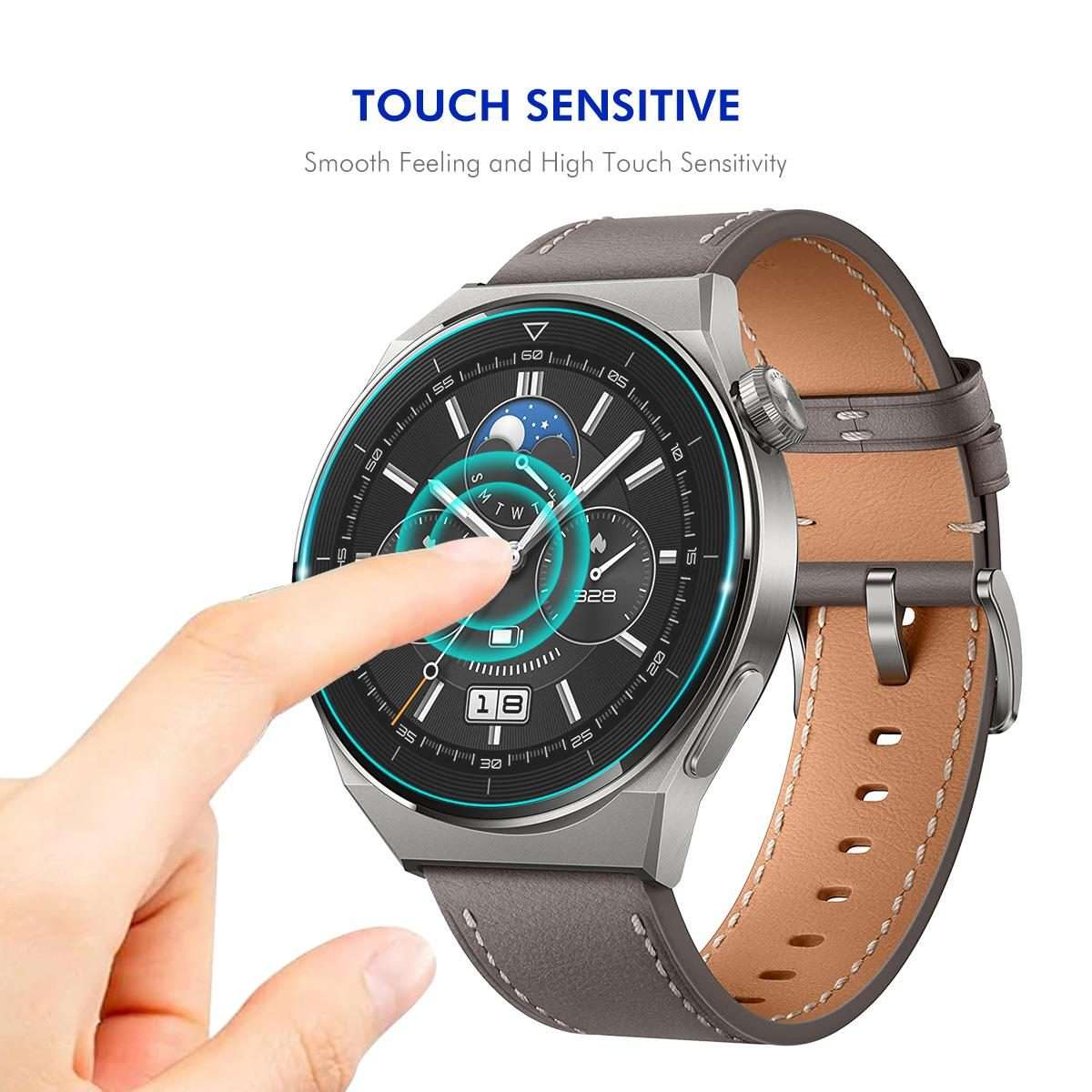 For Garmin Instinct 3 AMOLED / Solar 45mm 2pcs ENKAY Hat-Prince 0.2mm 9H Tempered Glass Screen Pro