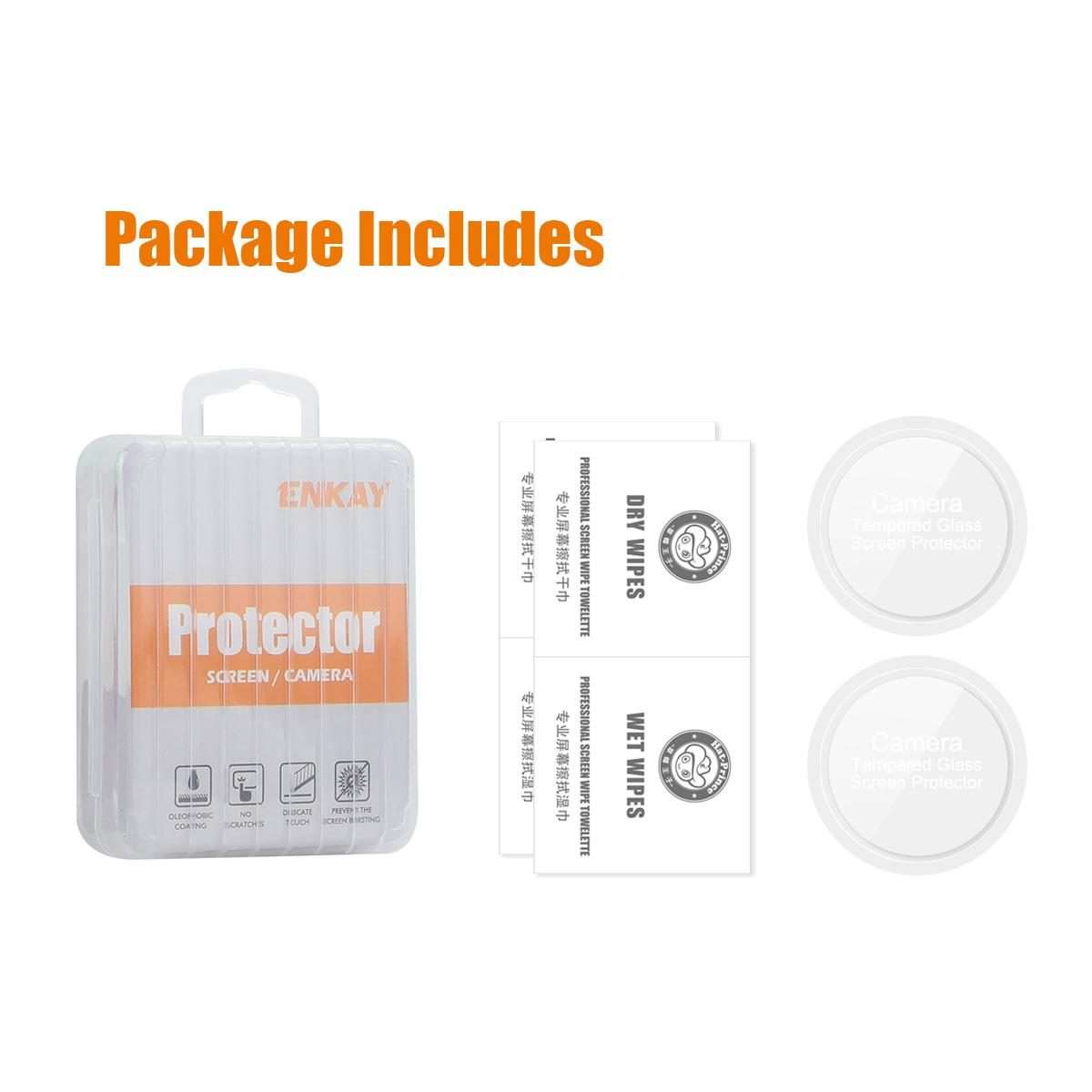 For Garmin Instinct 3 AMOLED / Solar 45mm 2pcs ENKAY Hat-Prince 0.2mm 9H Tempered Glass Screen Pro