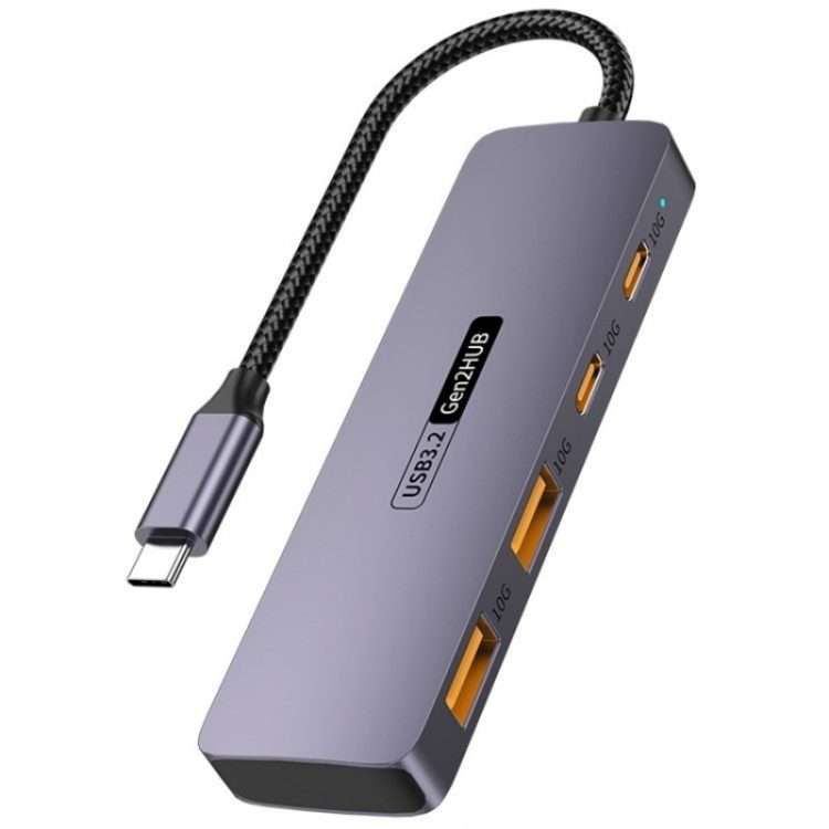 T-508 4-in-1 Type-C Docking Station USB 3.2 Hub Notebook Tablet Smartphone Splitter Converter