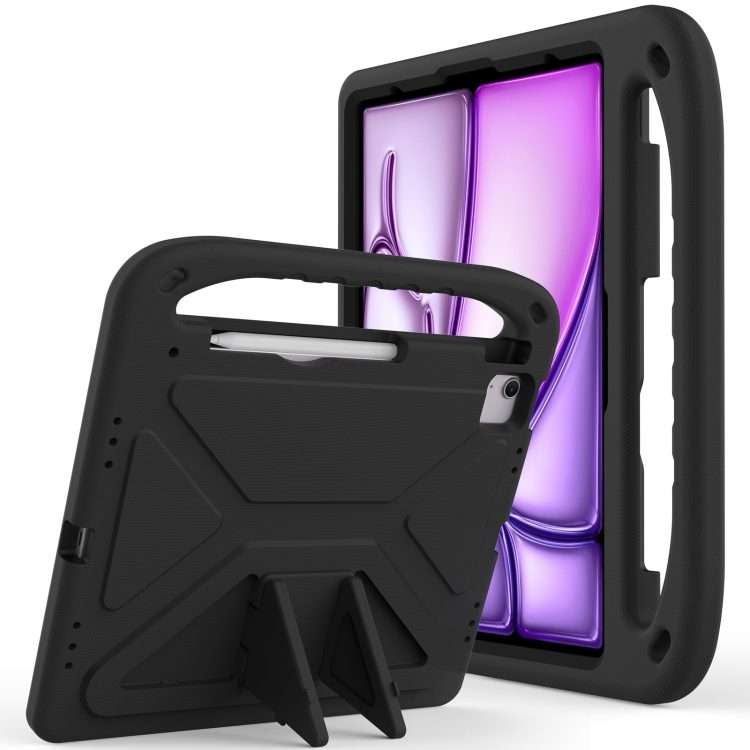 For iPad Pro 13 2025 / 2024 Handle EVA Shockproof Tablet Case with Holder(Black)