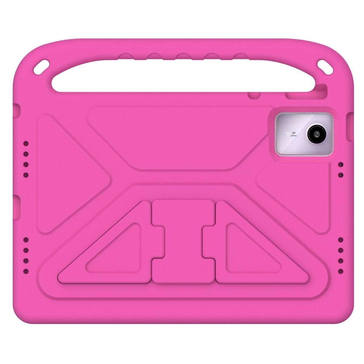 For iPad Pro 13 2025 / 2024 Handle EVA Shockproof Tablet Case with Holder(RoseRed)