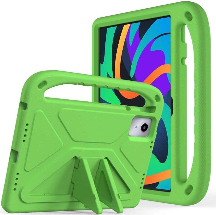 For iPad Pro 13 2025 / 2024 Handle EVA Shockproof Tablet Case with Holder(Green)