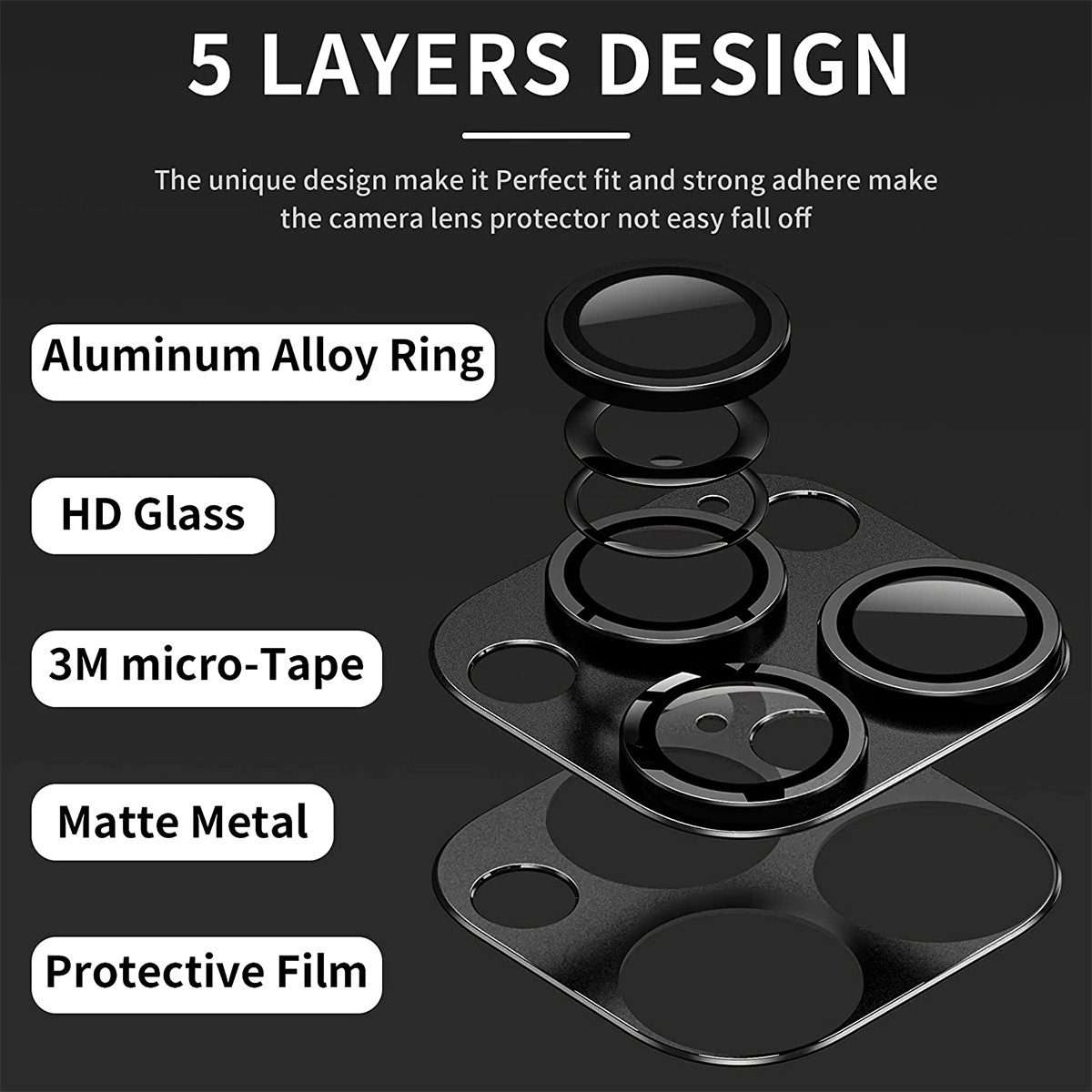 For iPhone 16 Pro / 16 Pro Max ENKAY Anti-reflection Camera Lens Aluminium Alloy Temp ... (Silver)