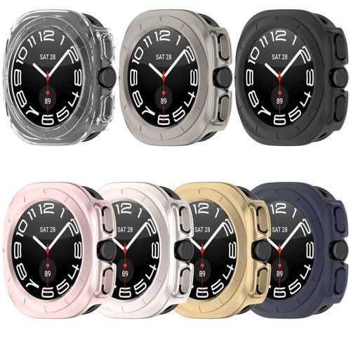 For Samsung Galaxy Watch Ultra 47mm / Ultra 2025 Half Coverage Hollowed PC Watch P ... (Champagne)