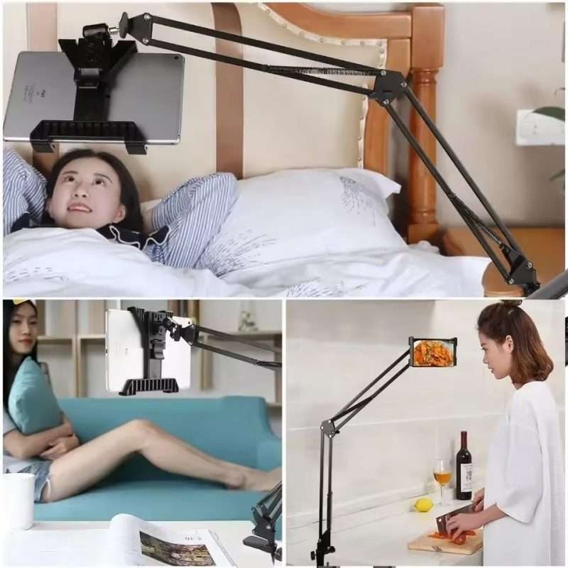 XWJ005 Adjustable Desk Clamp Bracket 360 Degrees Rotatable Tablet Phone Holder