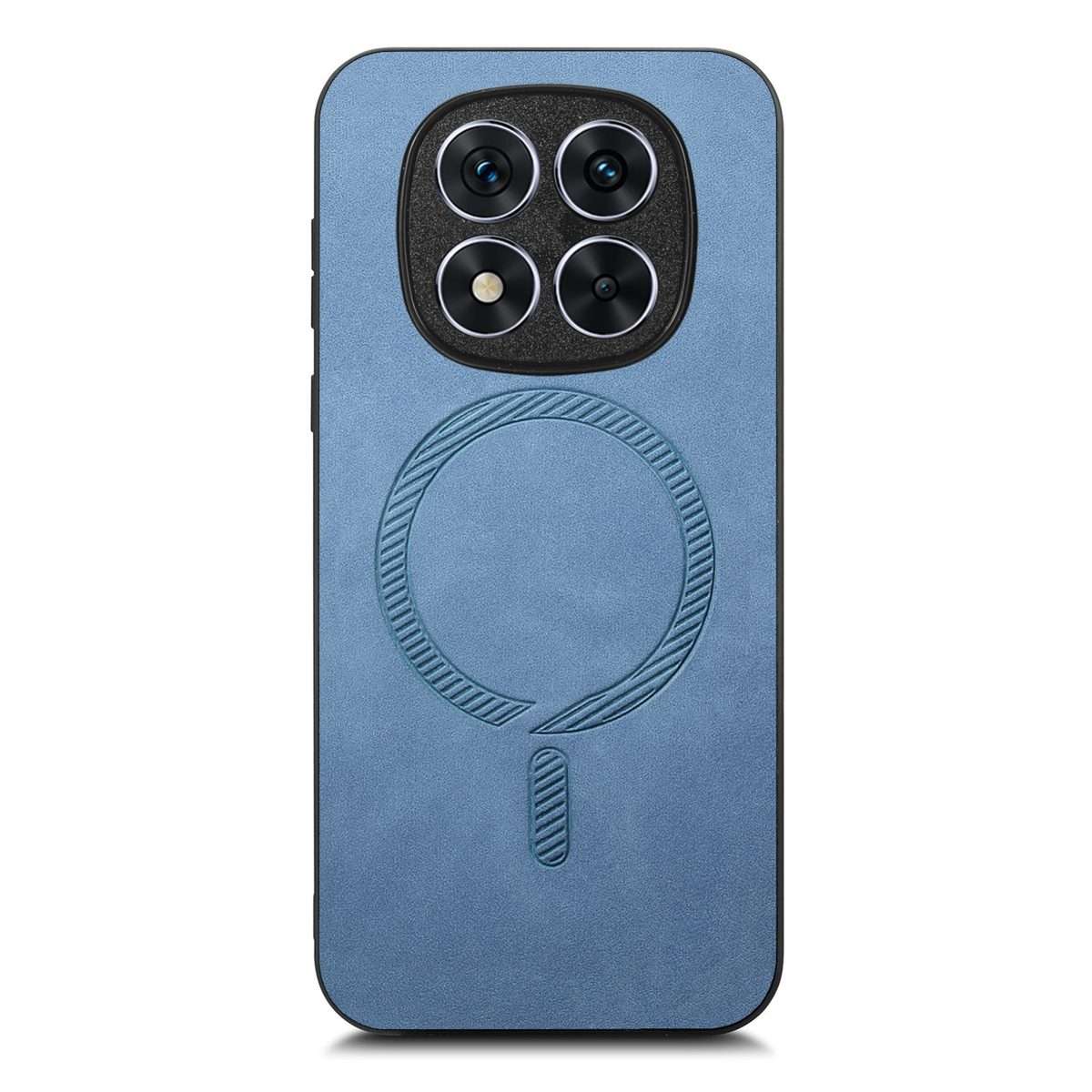 For Xiaomi Redmi Note 14 Pro+ 5G Solid Color Retro Magsafe PU Back Cover Phone Case(Blue)