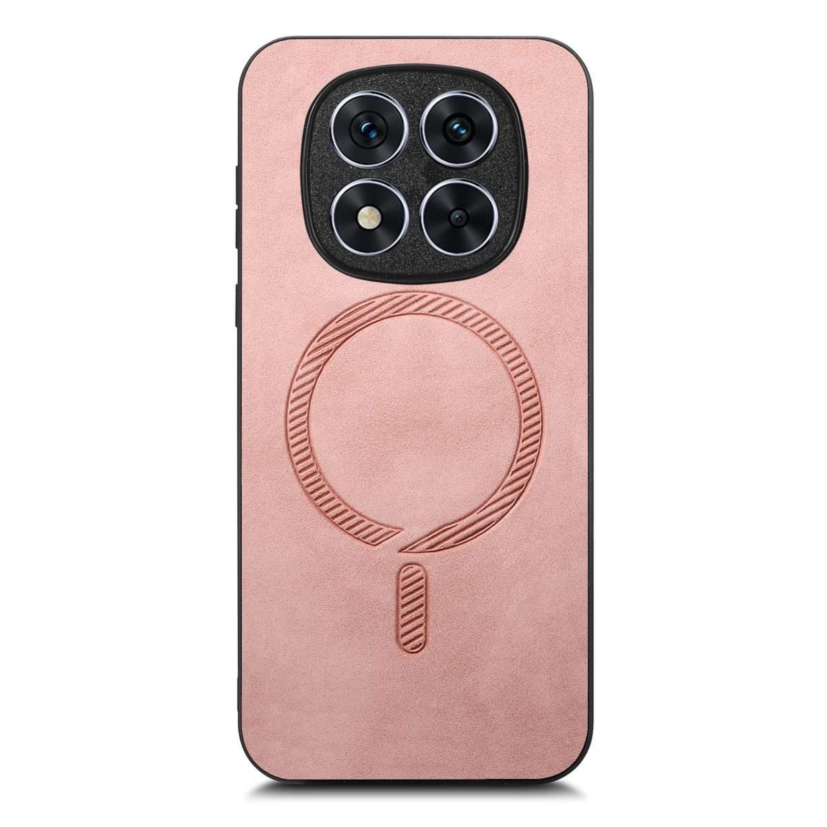For Xiaomi Redmi Note 14 Pro+ 5G Solid Color Retro Magsafe PU Back Cover Phone Case(Pink)