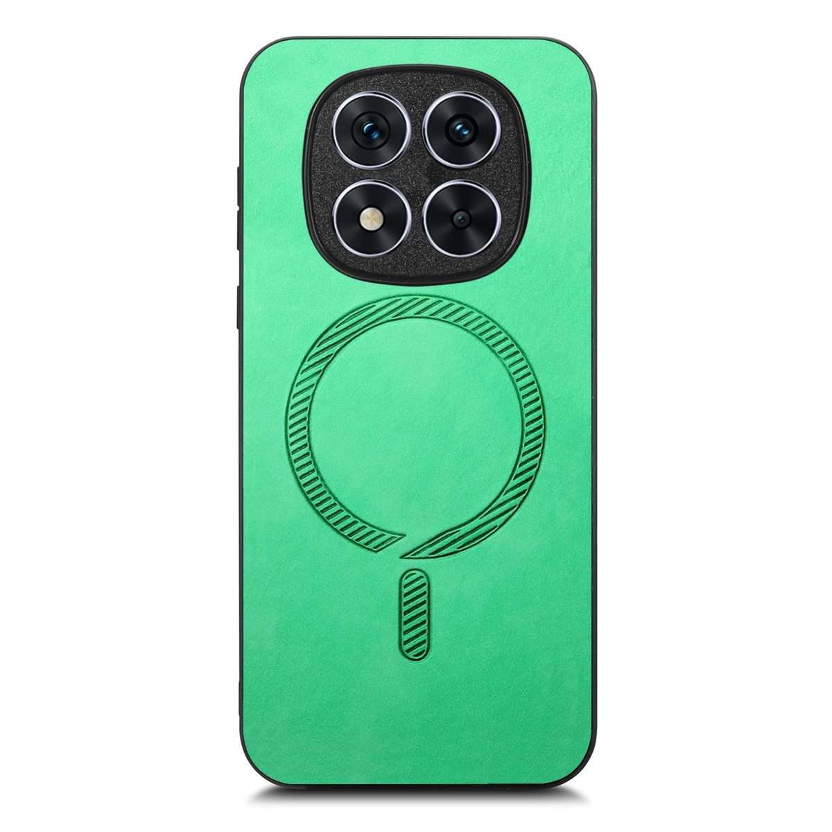 For Xiaomi Redmi Note 14 Pro+ 5G Solid Color Retro Magsafe PU Back Cover Phone Case(Green)