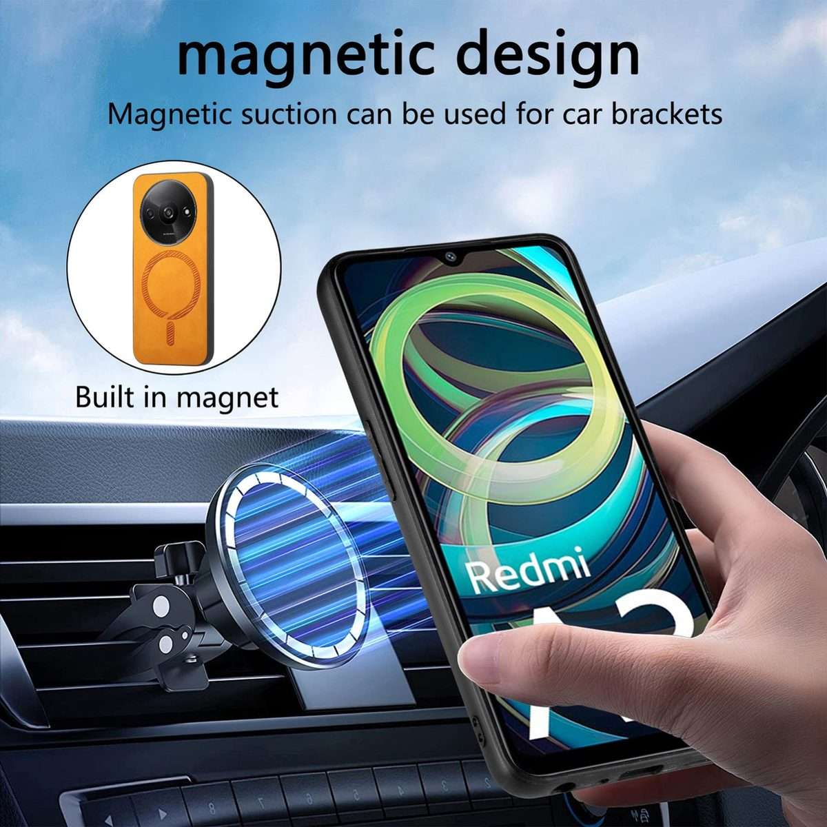 For Xiaomi Redmi Note 14 Pro+ 5G Solid Color Retro Magsafe PU Back Cover Phone Case(Brown)