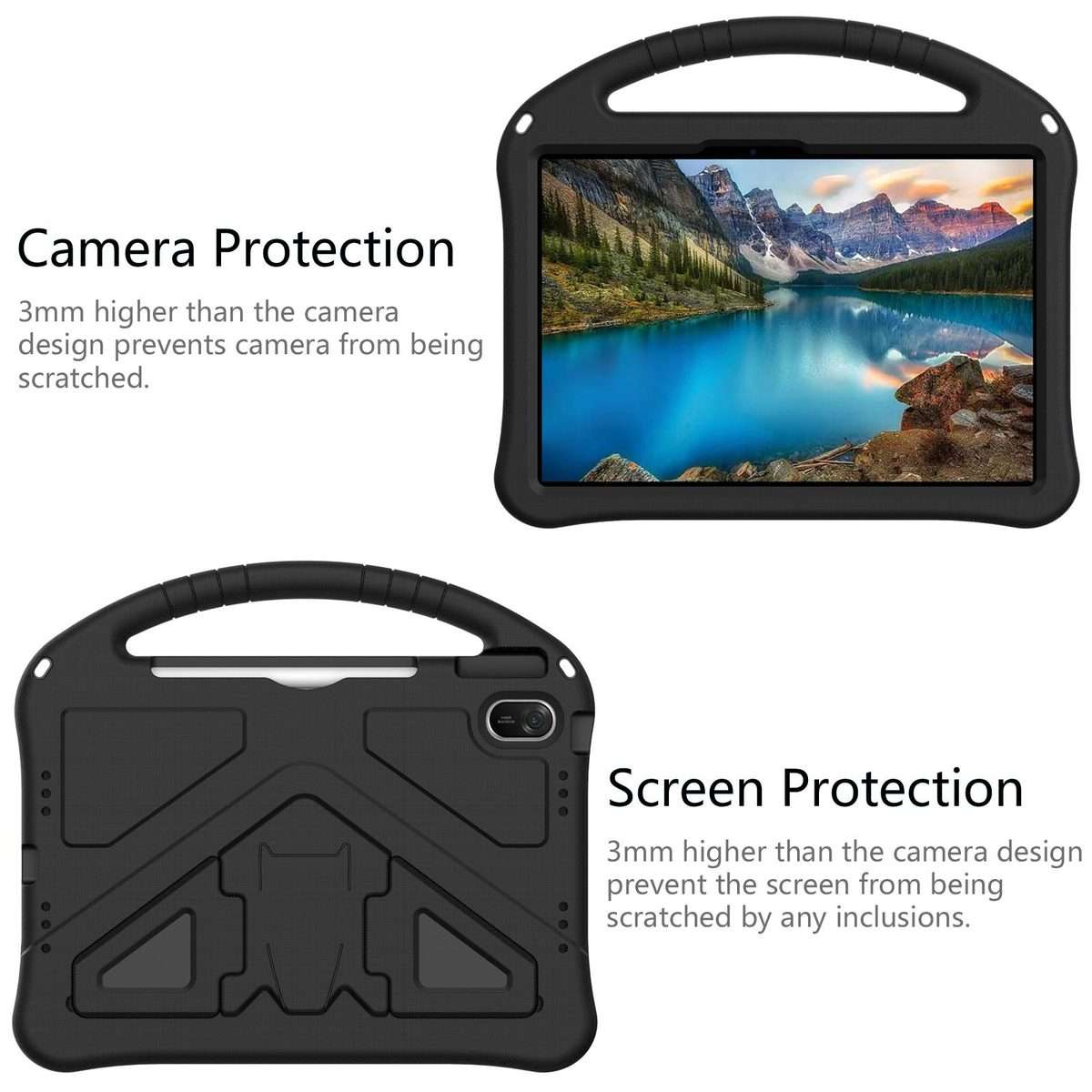 For Huawei MatePad 11.5 / 11.5 S EVA Shockproof Tablet Case with Holder(Black)
