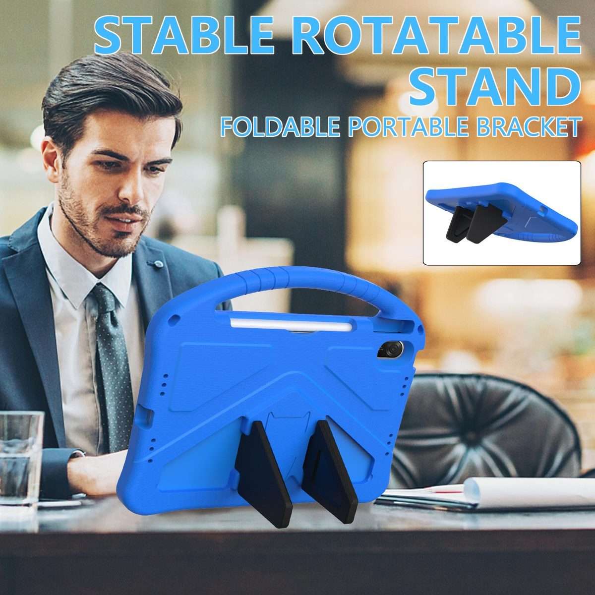 For Huawei MatePad 11.5 / 11.5 S EVA Shockproof Tablet Case with Holder(Blue)