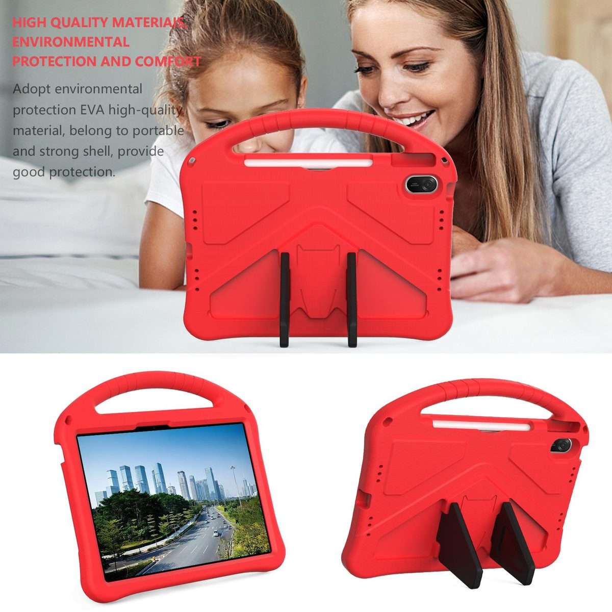 For Huawei MatePad 11.5 / 11.5 S EVA Shockproof Tablet Case with Holder(Red)
