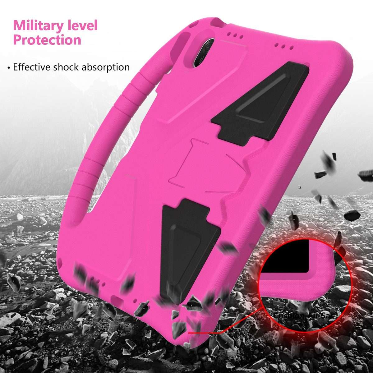 For Huawei MatePad 11.5 / 11.5 S EVA Shockproof Tablet Case with Holder(RoseRed)