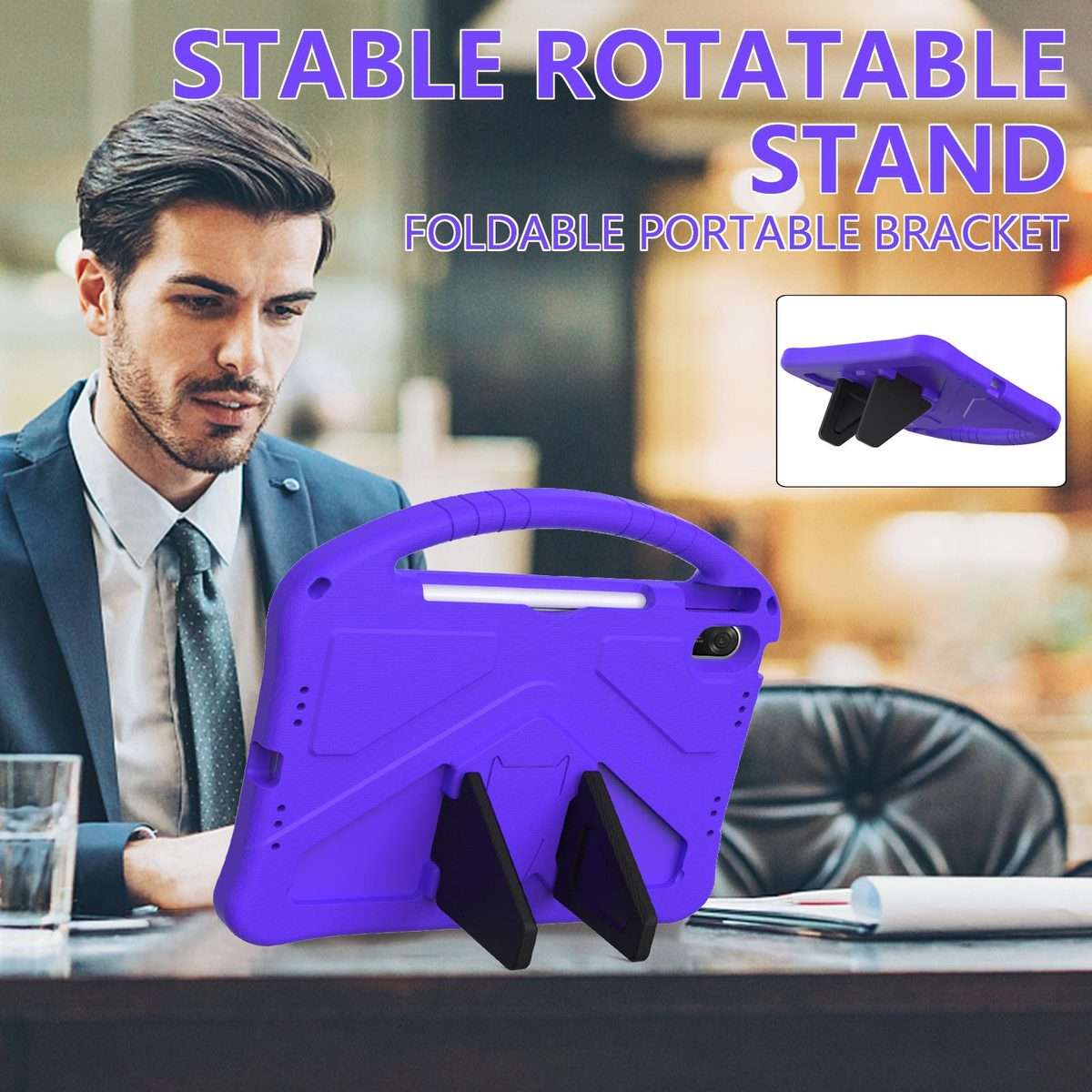 For Huawei MatePad 11.5 / 11.5 S EVA Shockproof Tablet Case with Holder(Purple)