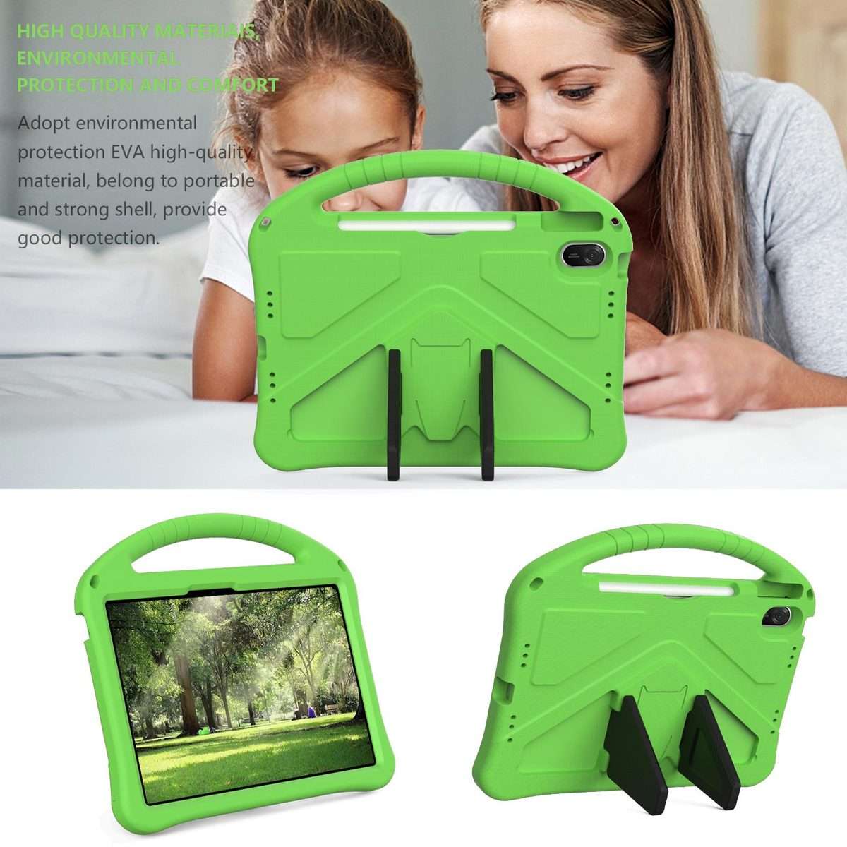 For Huawei MatePad 11.5 / 11.5 S EVA Shockproof Tablet Case with Holder(Green)
