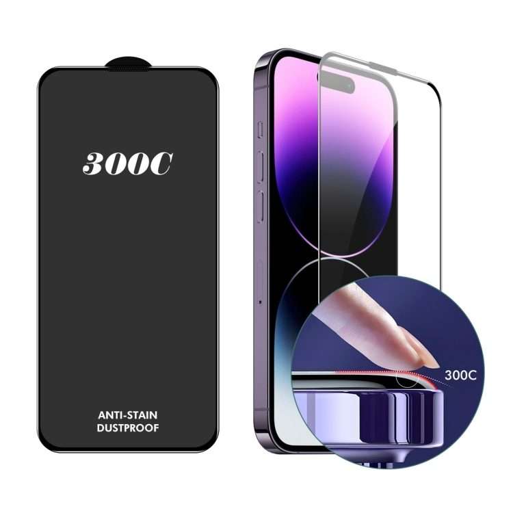 For iPhone 14 Pro ENKAY 300C Super Large Arc Full Coverage High Aluminum-silicon Tempered Glass Fi