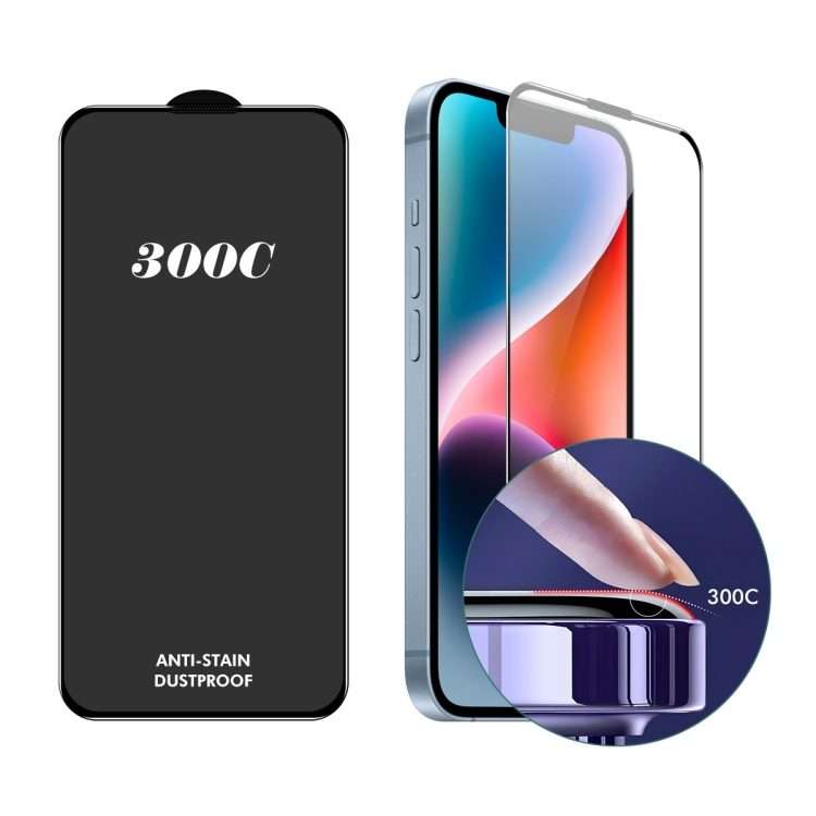 For iPhone 13 / 13 Pro / 14 ENKAY 300C Super Large Arc Full Coverage High Aluminum-silicon Tempere