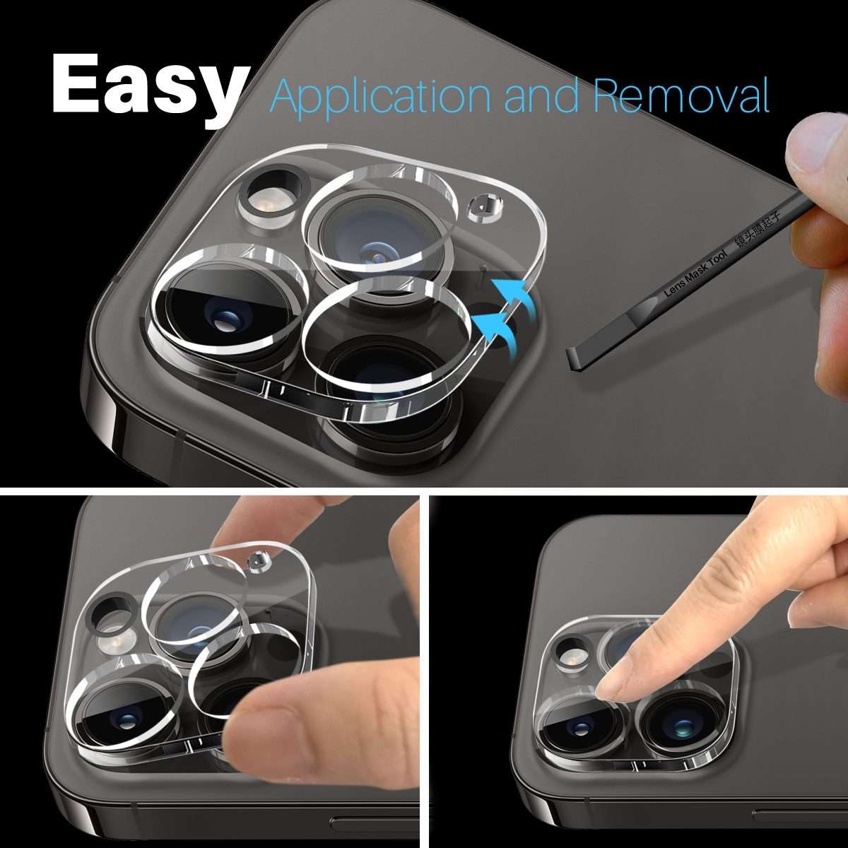 For iPhone 14 Pro / 14 Pro Max NORTHJO Camera Lens Protector 3D HD Tempered Glass Film(Clear)