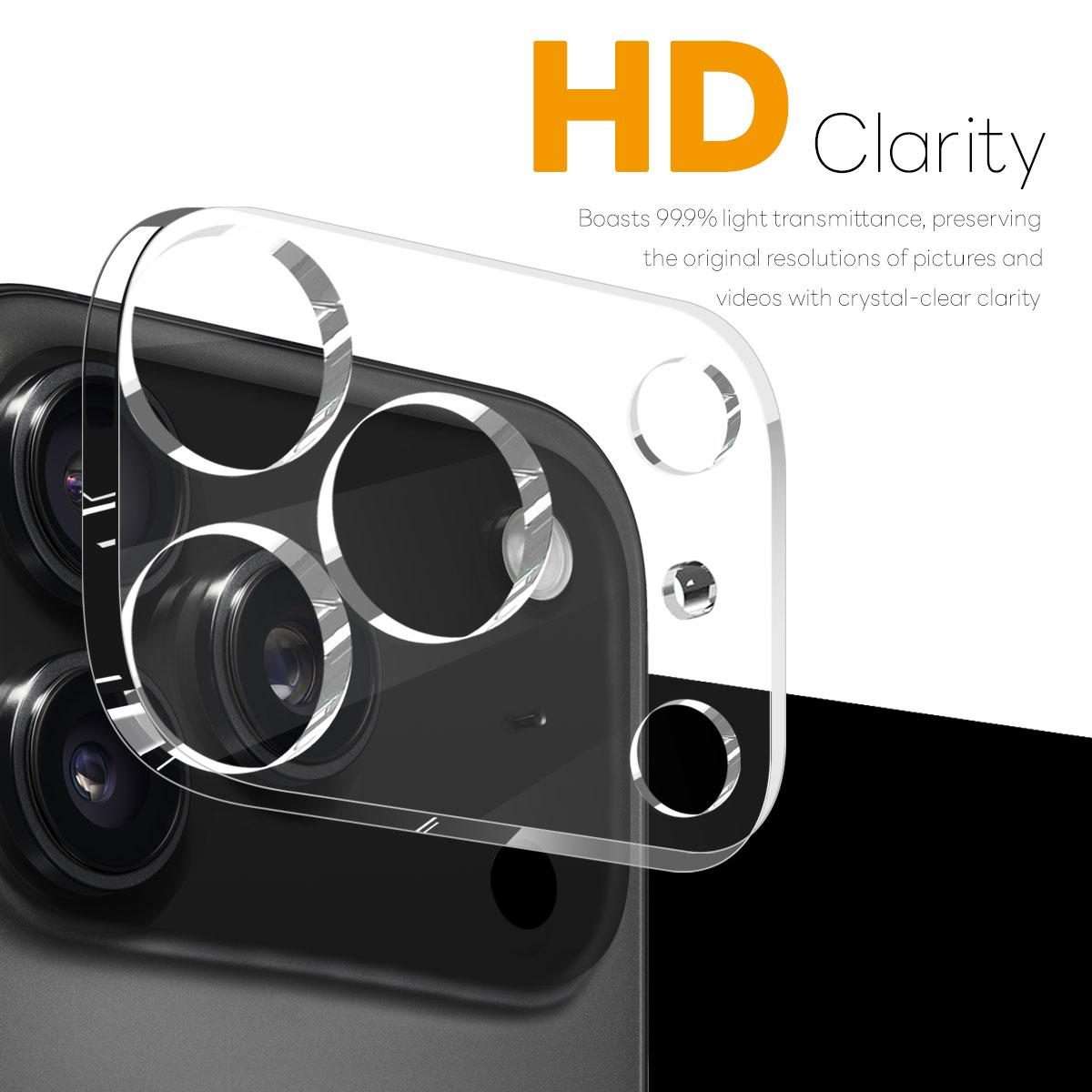 For iPhone 17 Pro NORTHJO Camera Lens Protector 3D HD Tempered Glass Film(Clear)