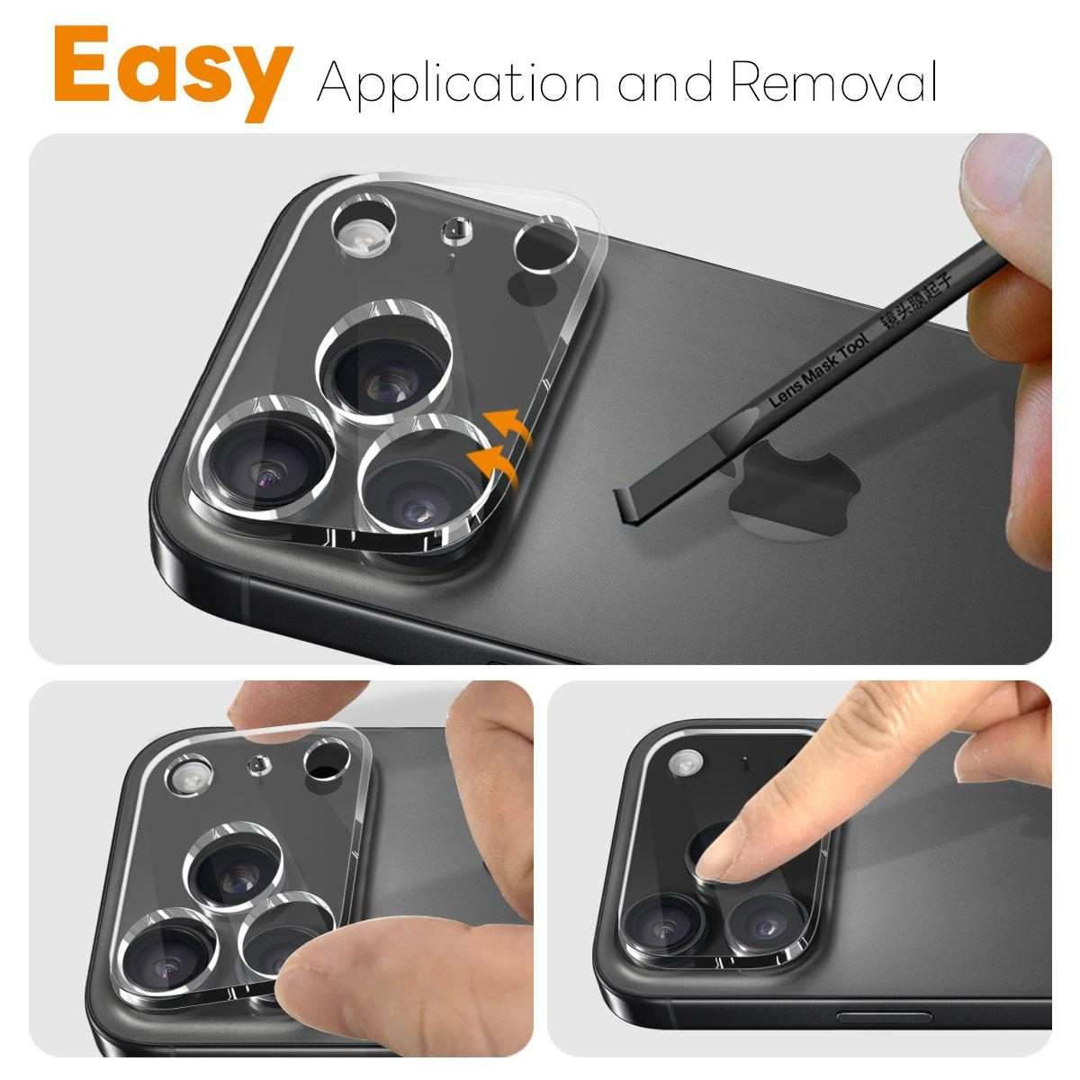 For iPhone 17 Pro NORTHJO Camera Lens Protector 3D HD Tempered Glass Film(Clear)
