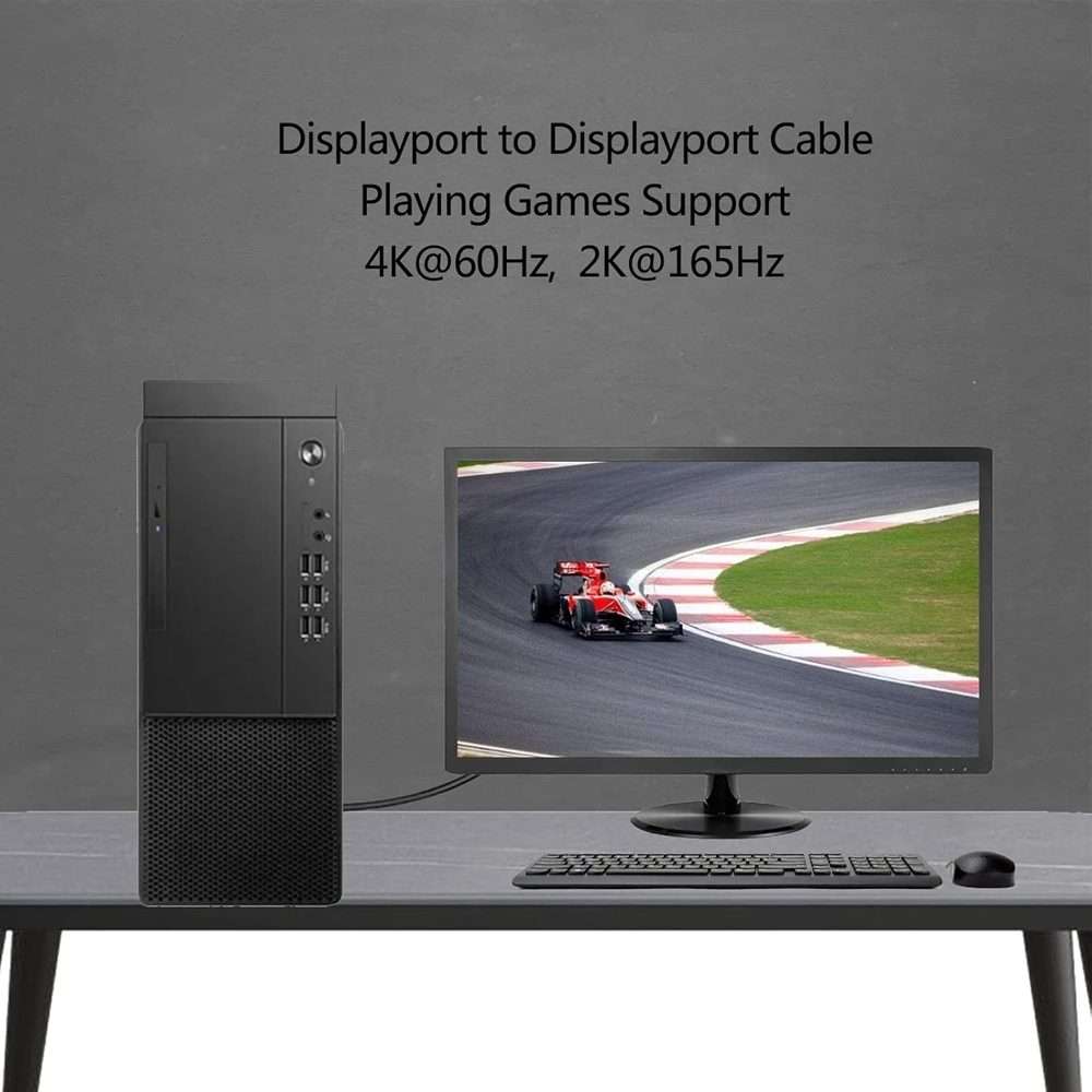 2K DisplayPort to DisplayPort Cable For Lenovo, Dell, HP, ASUS More