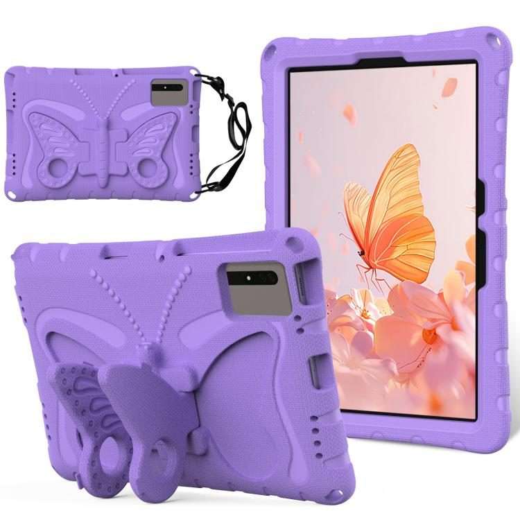 For Xiaomi Redmi Pad 2 /SE 11 2025 Butterfly Bracket EVA Shockproof Tablet Case(Light Purple)