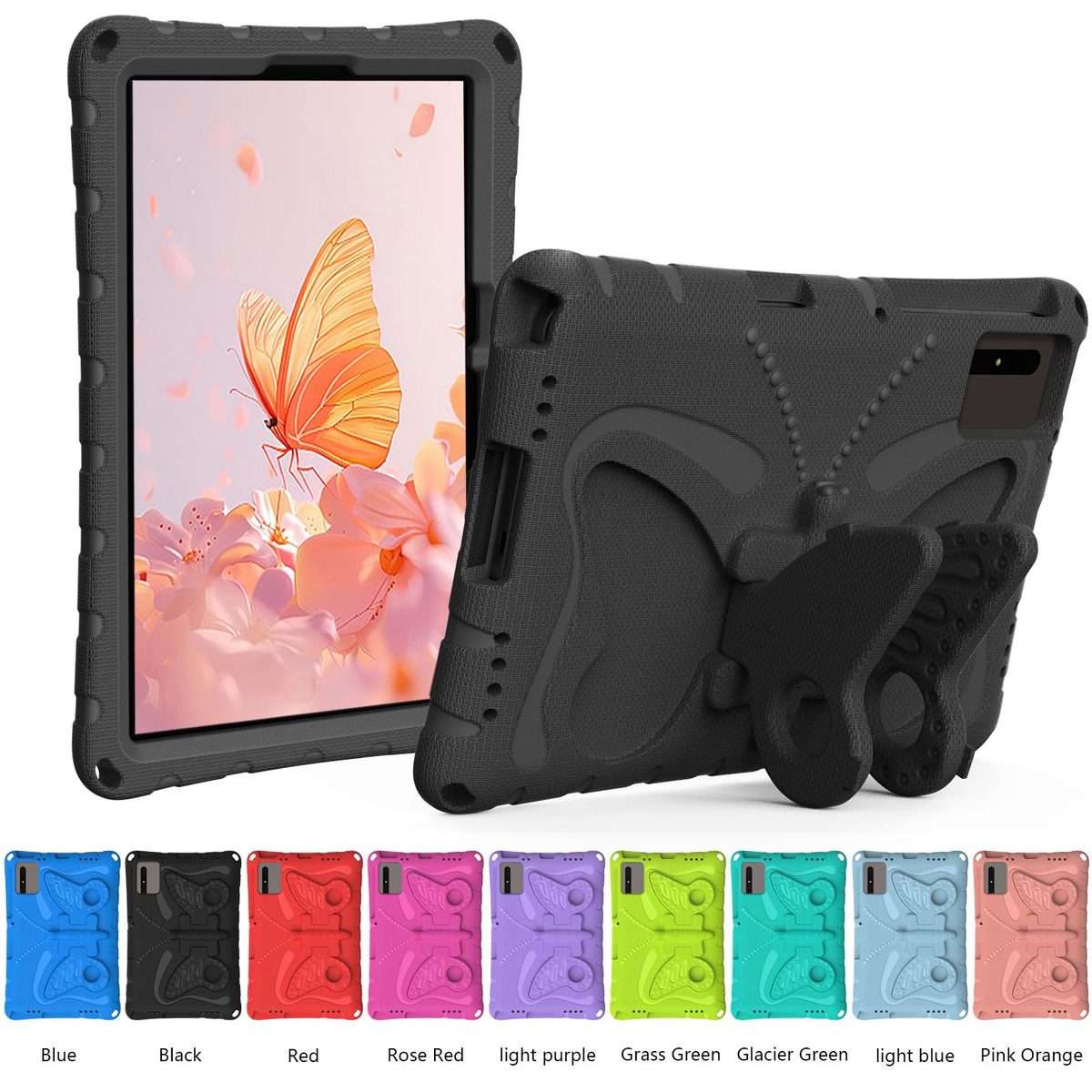 For Xiaomi Redmi Pad 2 /SE 11 2025 Butterfly Bracket EVA Shockproof Tablet Case(Black)