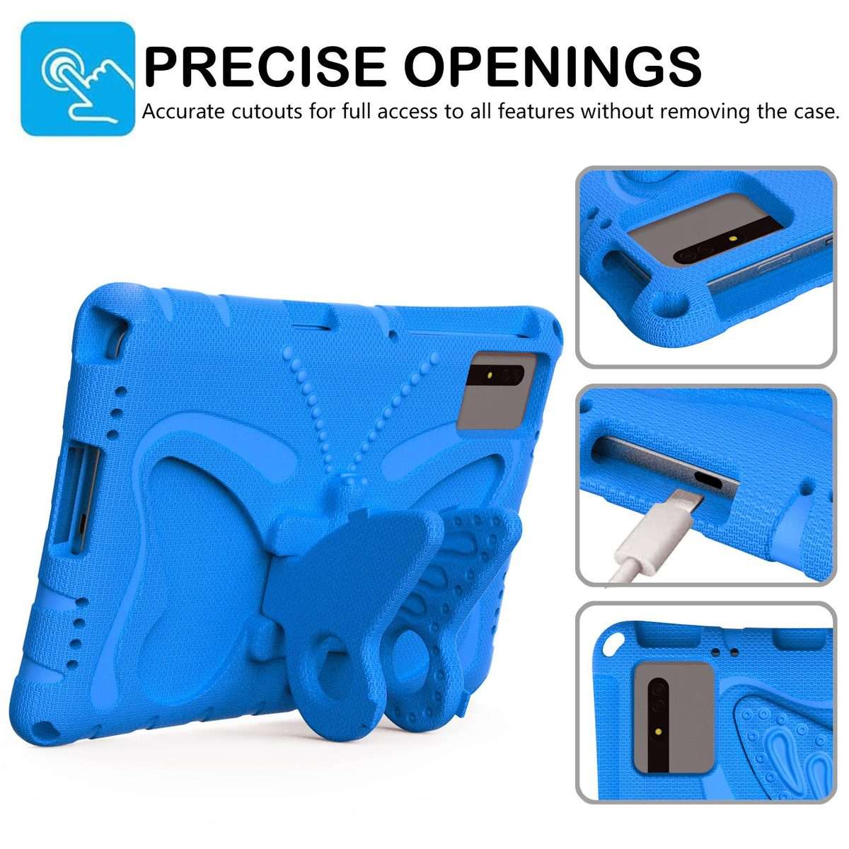 For Xiaomi Redmi Pad 2 /SE 11 2025 Butterfly Bracket EVA Shockproof Tablet Case(Blue)